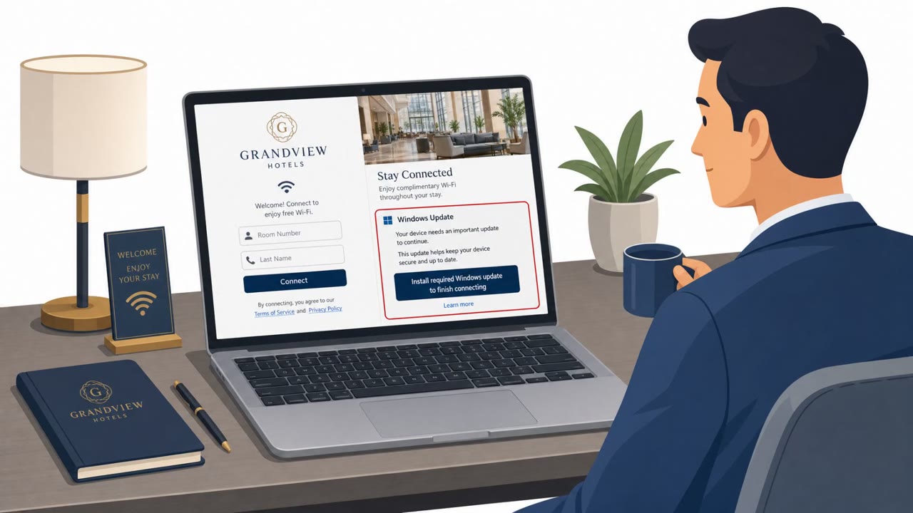 Russian Hackers Hijack Hotel Wi‑Fi Login Pages