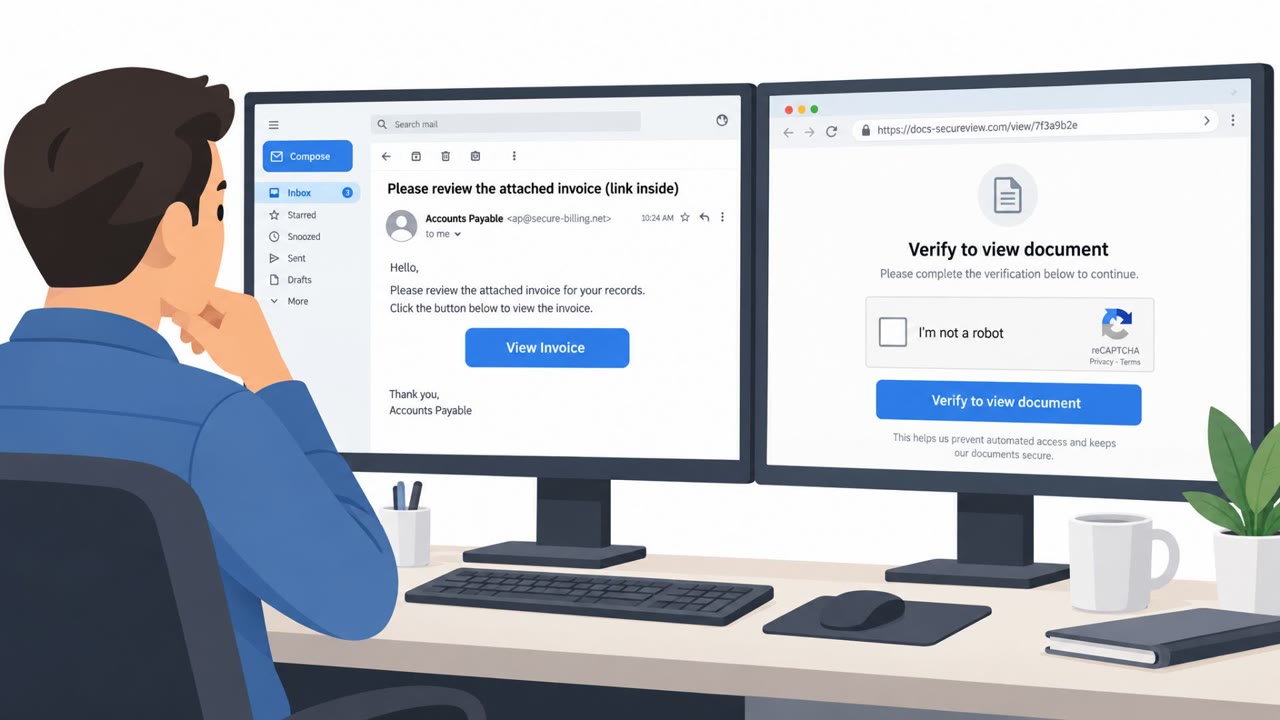 Fake CAPTCHAs Trick Staff Into Running Malware