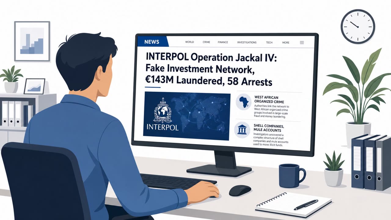 INTERPOL Busts Scam Laundering Network: 58 Arrests