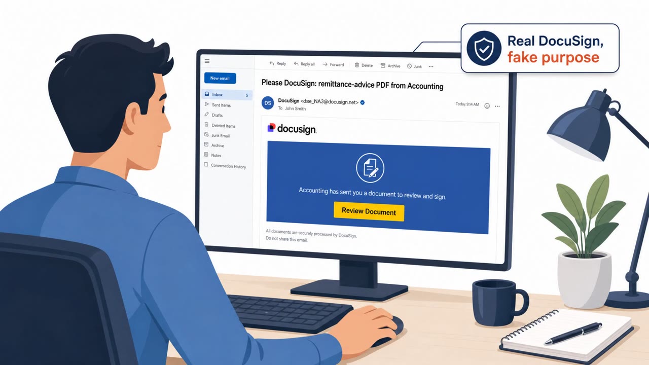 NovaCookies Uses Real DocuSign to Steal M365 Sessions
