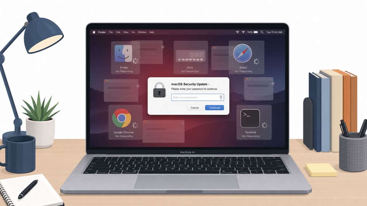 ClickLock macOS Stealer Forces Password via Kill Loops