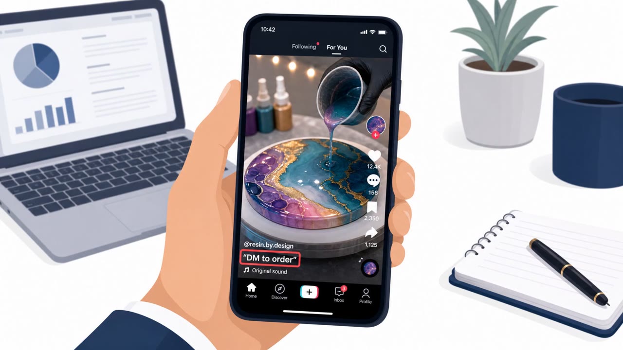 TikTok Resin Art “DM to Order” Scam