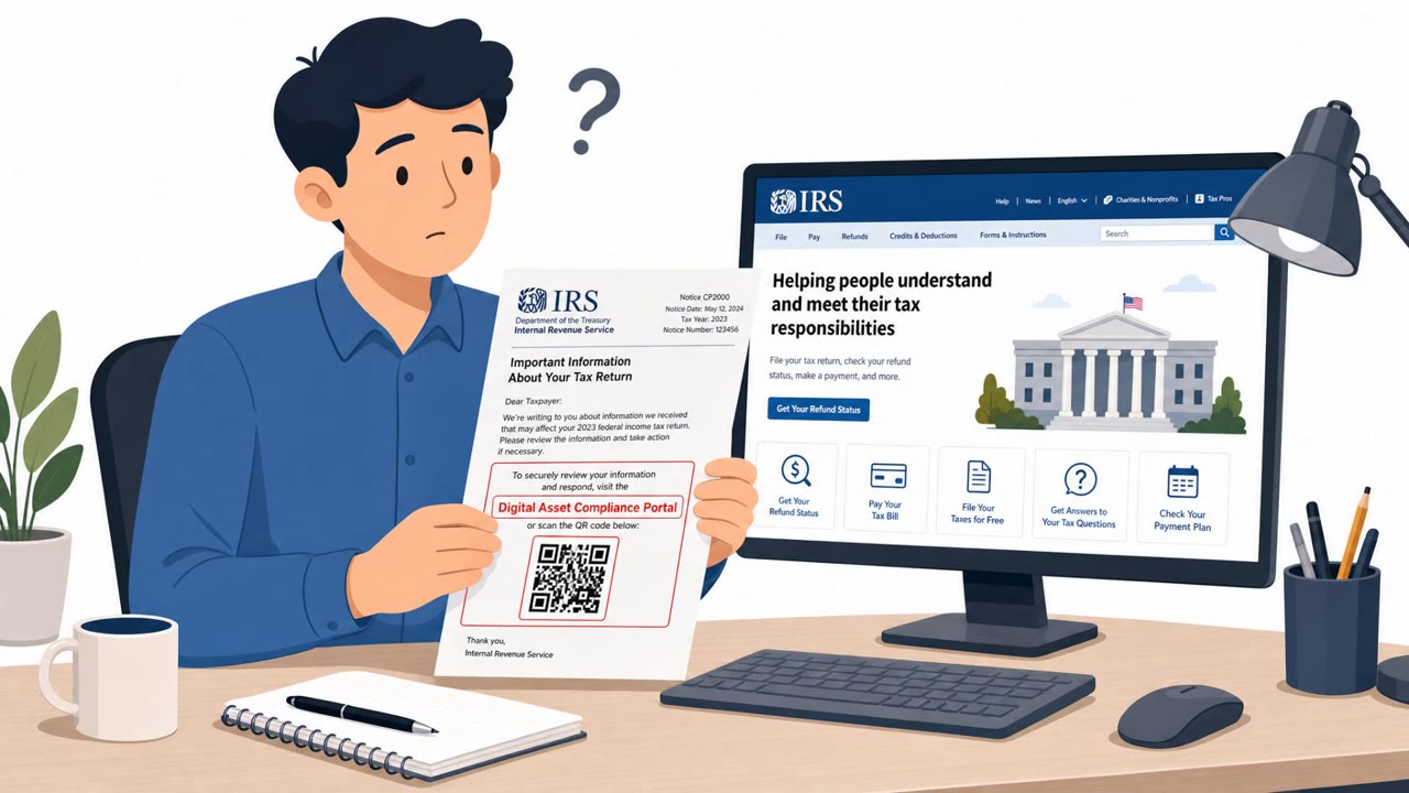 Fake IRS Letters Push Crypto “Compliance Portal”