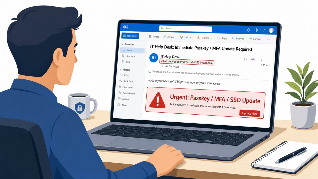 Passkey-Themed Phishing Hits Microsoft 365