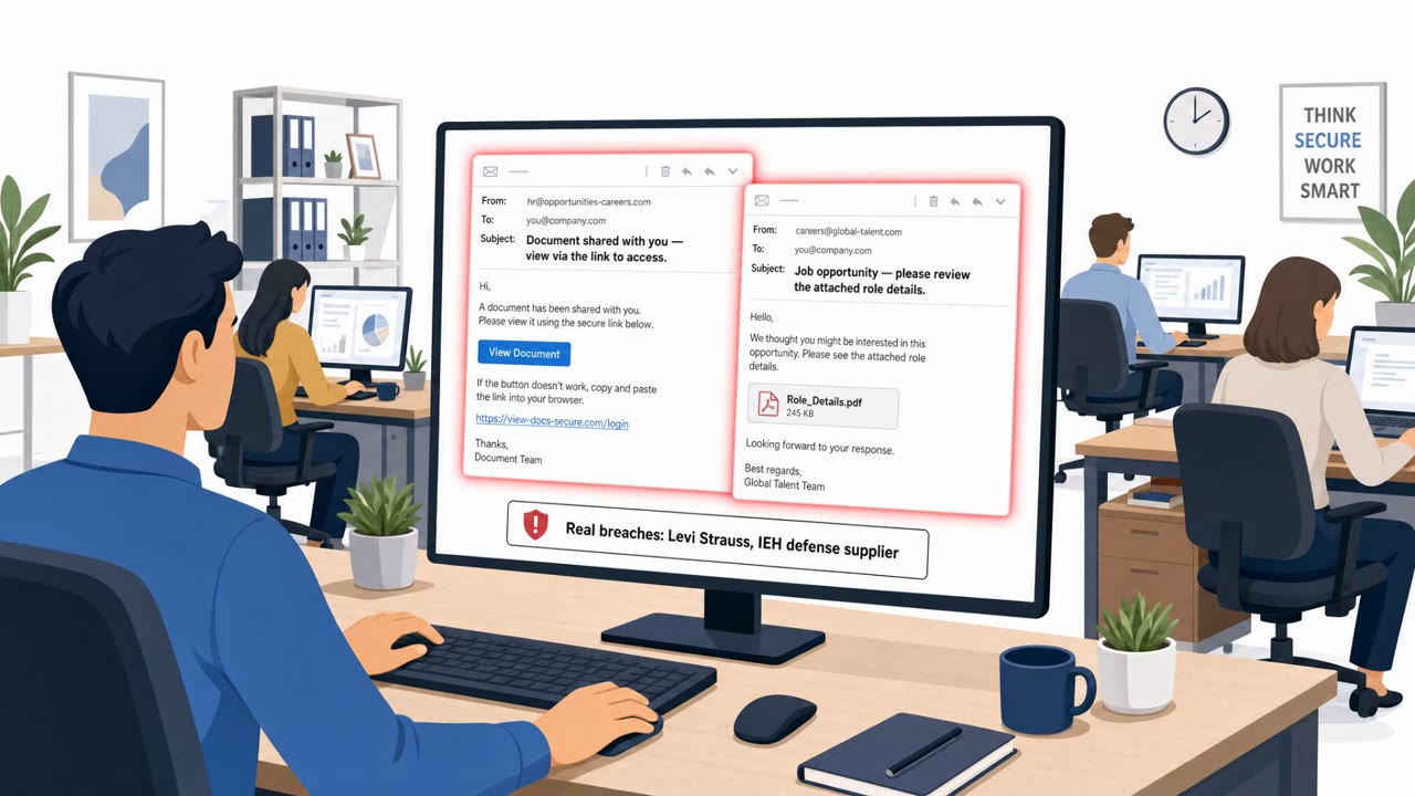 Job Offer & Doc-Link Phishing Drive Real Breaches