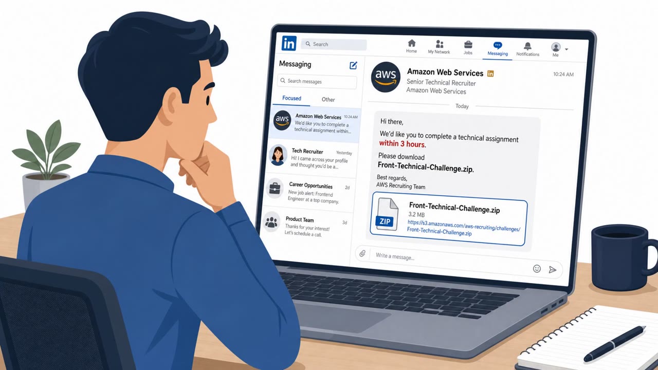 Fake Recruiters Push “Coding Tests” as RAT Traps