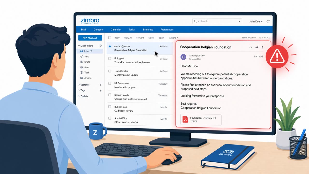 Zimbra Zero-Day Email: Preview Triggers Espionage