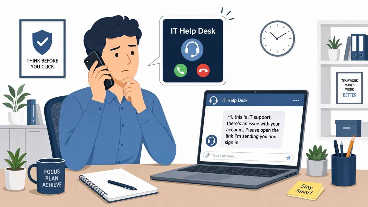 Vishing “Help Desk” Scams and Lookalike Phish Surge