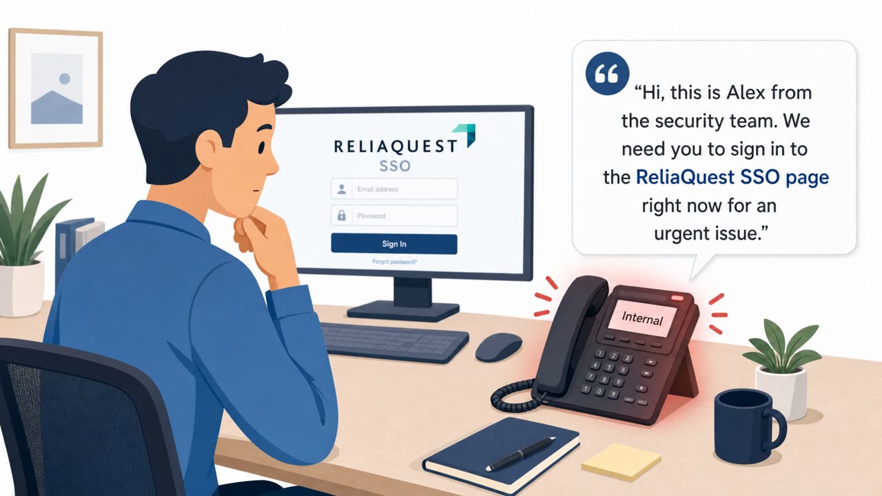 ReliaQuest Hit by Vishing + Fake SSO MFA Push Scam