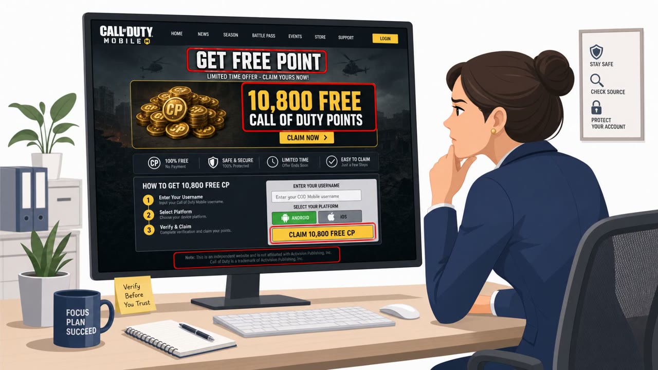Fake Free CP Giveaway Steals CoD Mobile Accounts