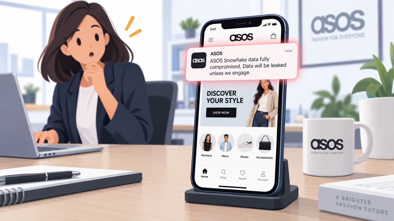 ASOS App Push Alert Used to Extort Customers