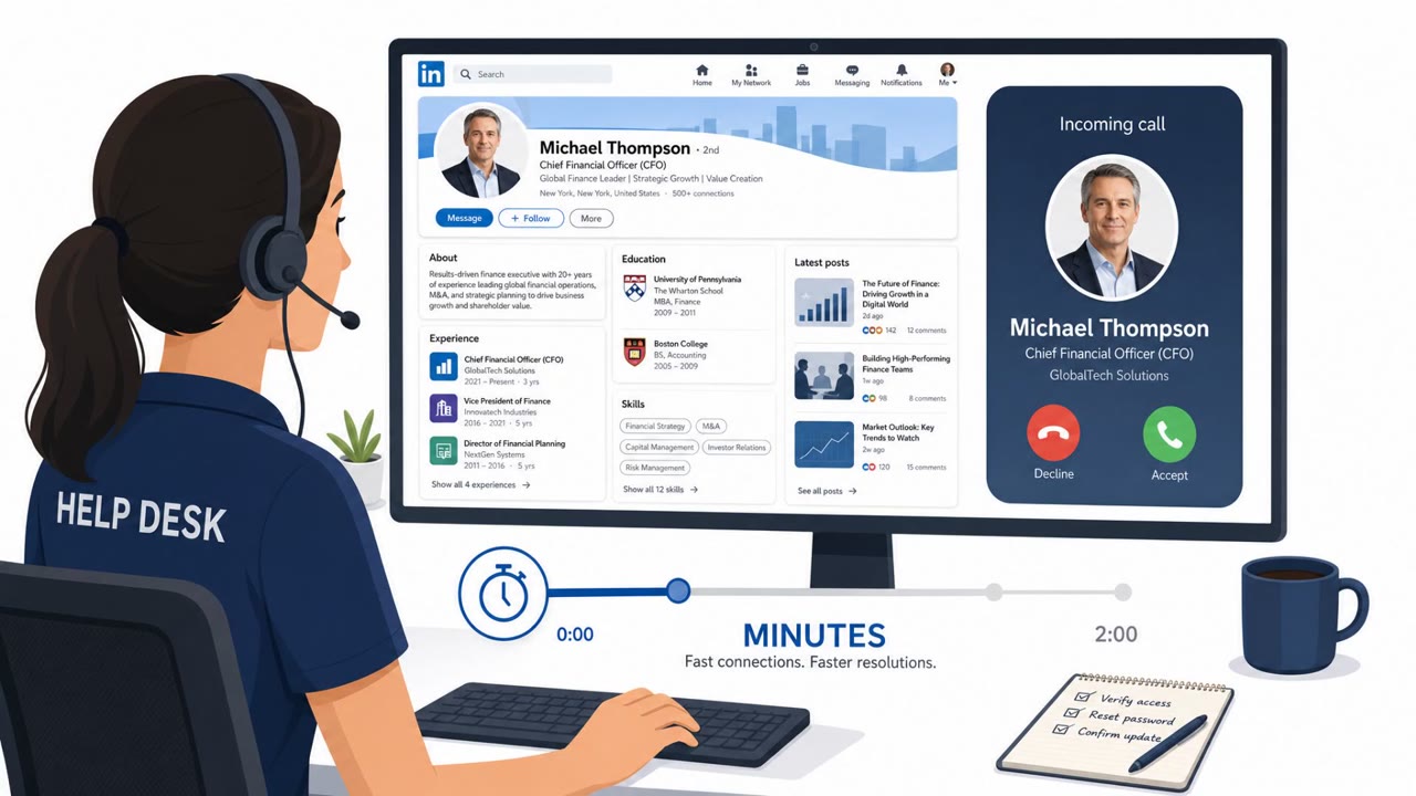 LinkedIn Exec Impersonation Beat MGM Help Desk