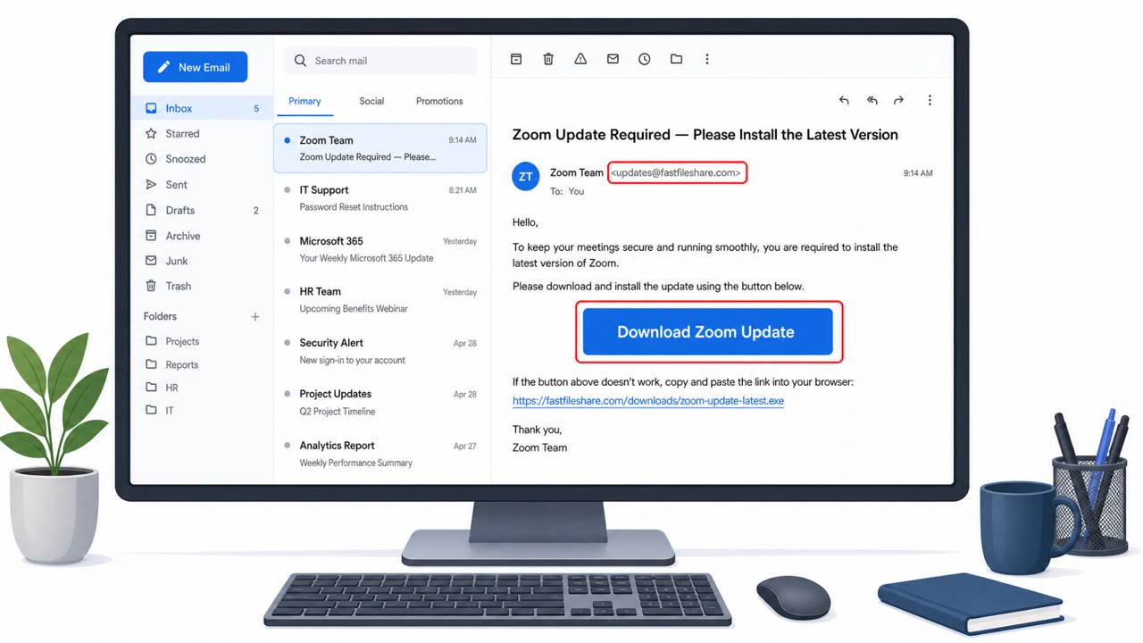 Fake Zoom/Adobe Updates Drop ScreenConnect Backdoor