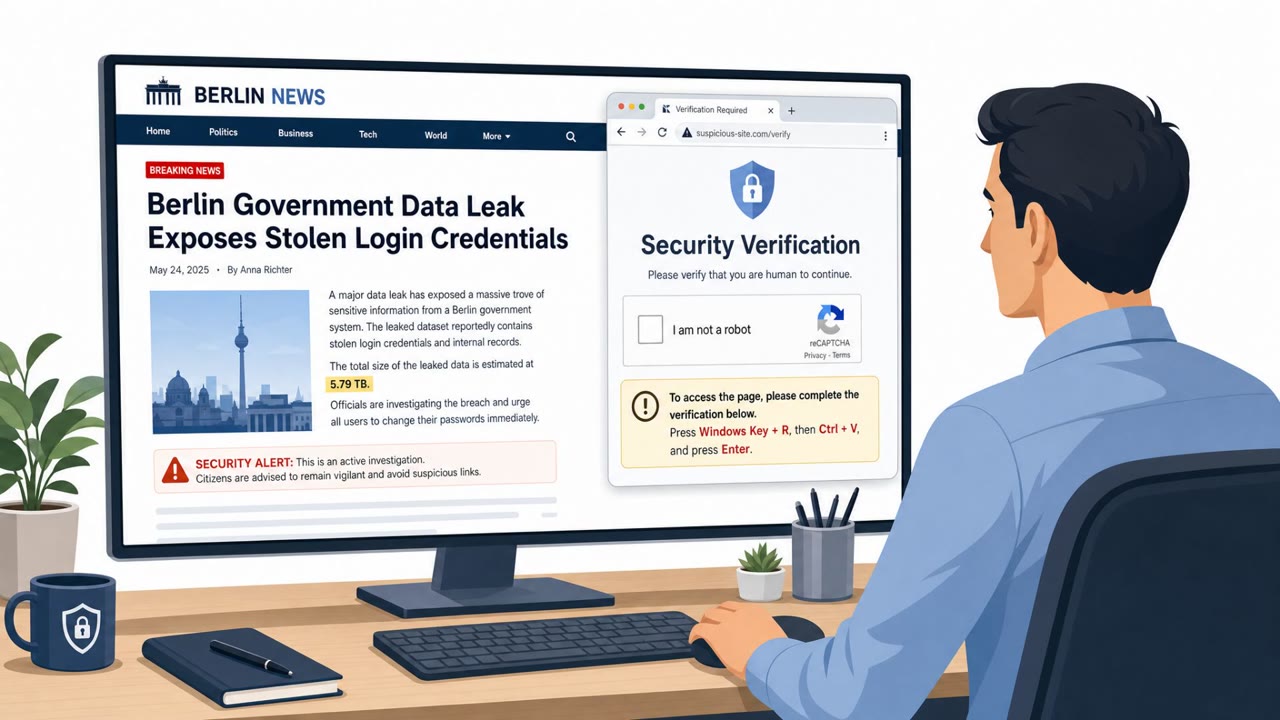 Fake CAPTCHA Trick Tied to Berlin Gov Data Leak