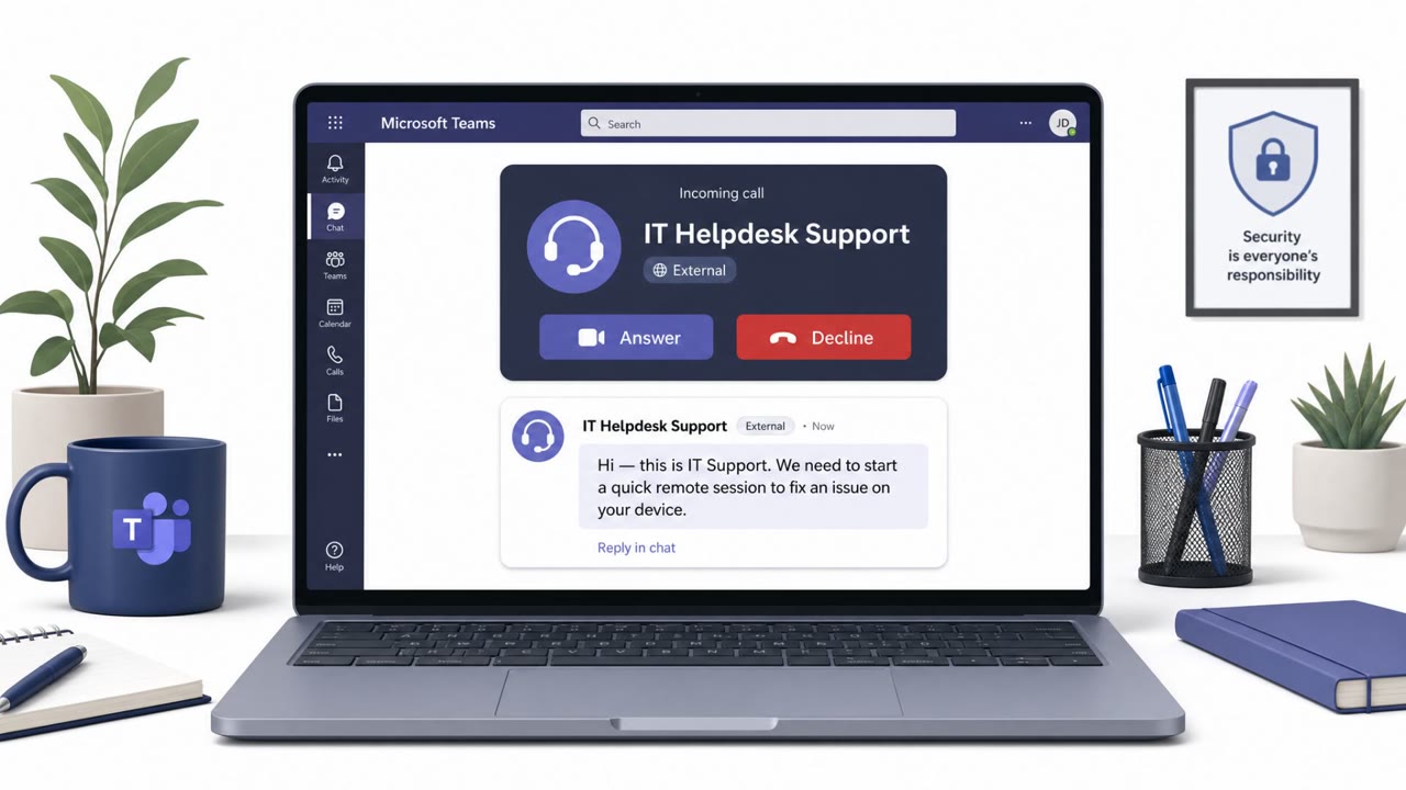 Fake IT Support Calls in Teams Lead to Ransomware